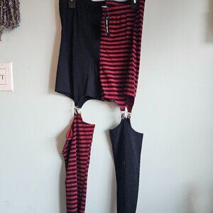 NWT Deadstock Hot Topic Garter Leggings XL Women's Goth Punk